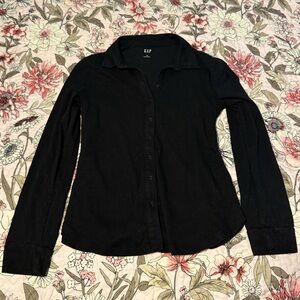 💕 GAP Black Button-Up Long Sleeve Shirt 💕 SALE 3 for $30!
